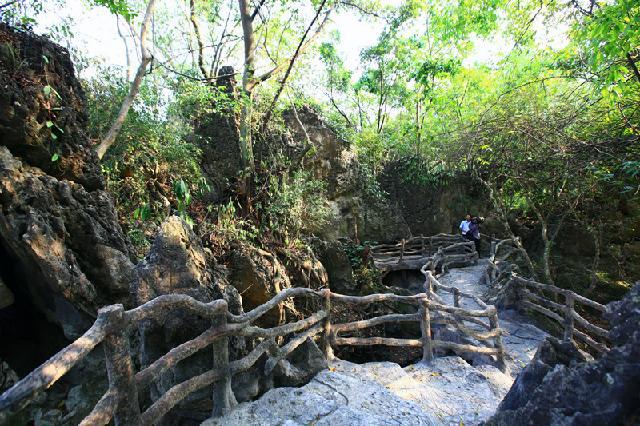 天星桥景区水上石林新游道